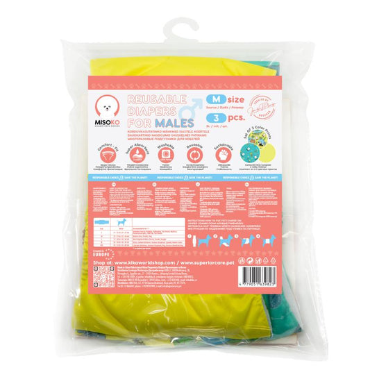 Misoko reusable diaper set for male dogs, Holidays