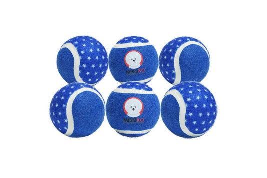 Misoko toy for dogs, tennis balls, 6 cm, 6 pcs