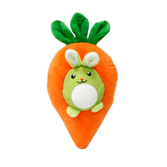 MISOKO hundelegetøj, gulerod, plysdyr, orange, 22,5 cm