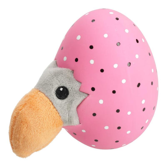 MISOKO pet toy, egg, latex, pink, 11.5 cm