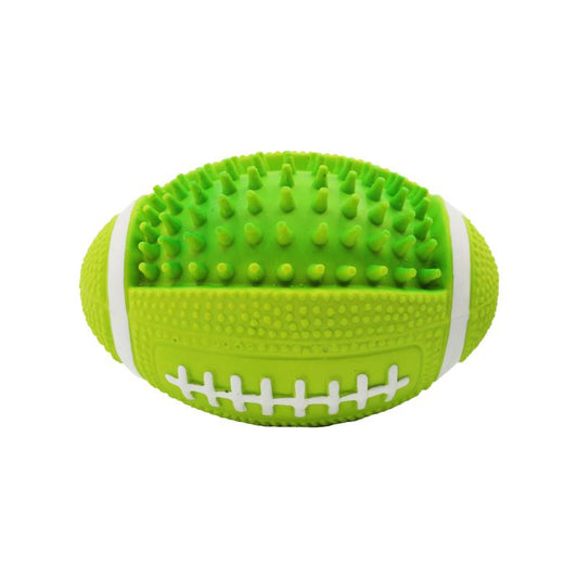 MISOKO dog toy, rugby ball, latex, green, 12.5 cm