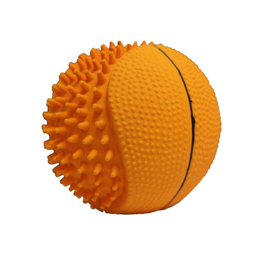 Jouet pour chien MISOKO, ballon de basket, latex, orange, 10 cm
