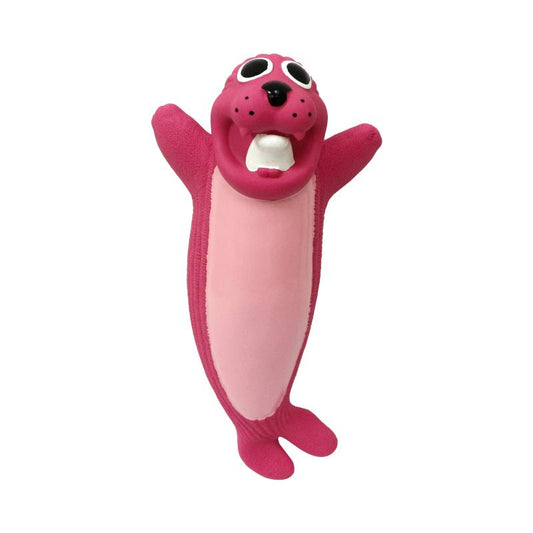 MISOKO dog toy, sea lion, latex, pink, 28.5 cm