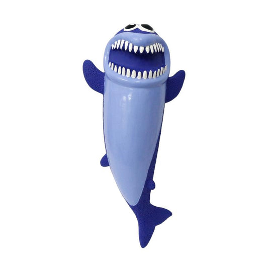 MISOKO dog toy, shark, latex, blue, 29.5 cm