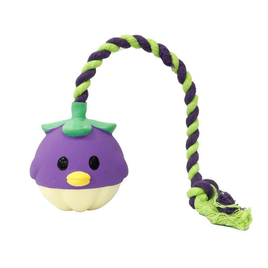 Juguete para mascotas MISOKO, manzana con cuerda, látex, 40 cm