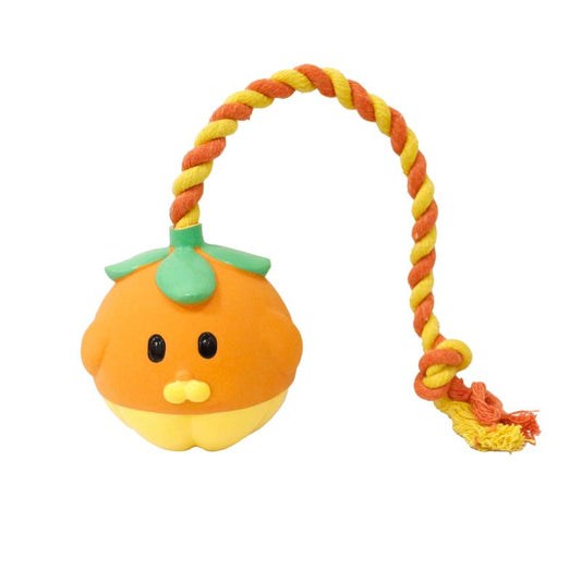 MISOKO pet toy, apple with rope, latex, 40 cm
