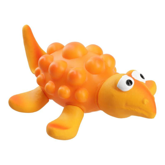 MISOKO dog toy, dinosaur, vinyl, orange, 21 cm