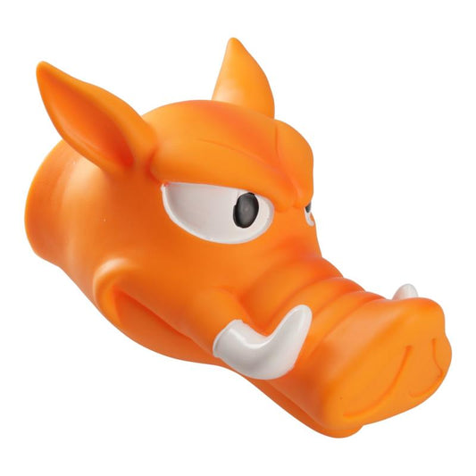 MISOKO dog toy, boar, vinyl, orange, 16.5 cm