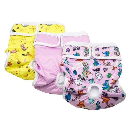 Misoko reusable diapers set for female dogs, Fantasy