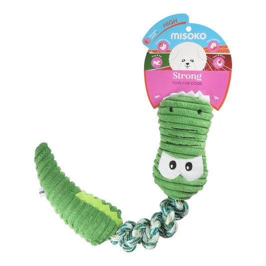 Stretchy Plush Dog Toy – Crocodile