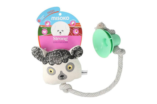 Plush Dog Toy with Rope – Lemur