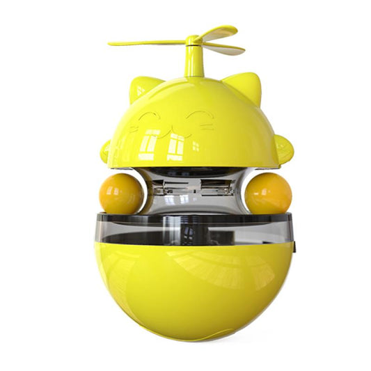 MISOKO & FRIENDS cat toy, interactive ball with treat compartment and spinning propeller, mint