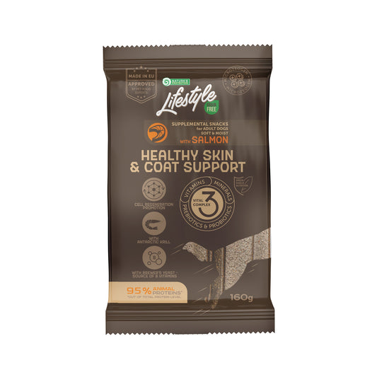 Nature’s Protection Lifestyle “Healthy Skin & Coat” - grain free functional snacks with salmon for adult dogs