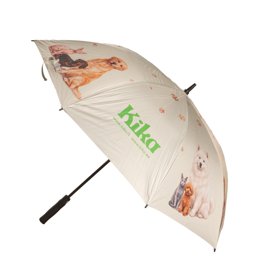KIKA straight umbrella with animal print, rain and UV protection, 68.6 cm
