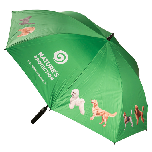 Nature's Protection straight umbrella with animal print, rain and UV protection, 68.6 cm