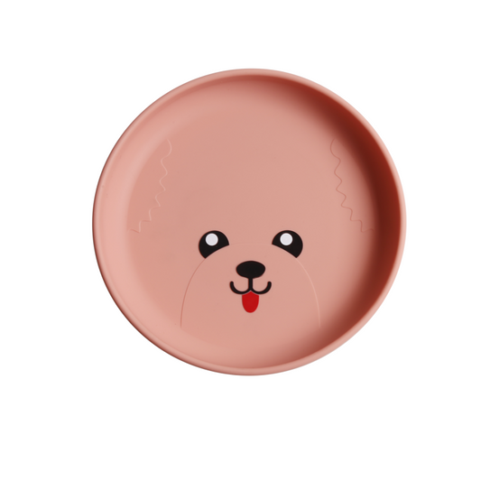 MISOKO & FRIENDS pet bowl mat, oval-shaped, silicone, 54.5×29×0.7 cm, cream