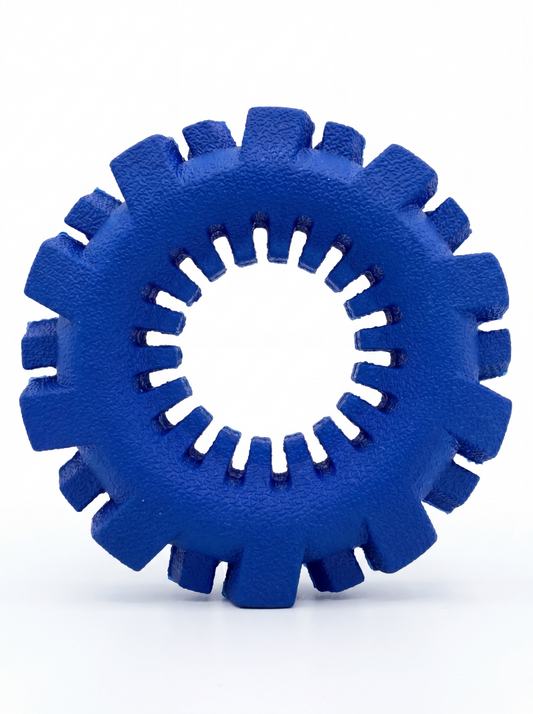 MISOKO Strong dog toy, rubber, ring-shaped, blue, 12.7 cm