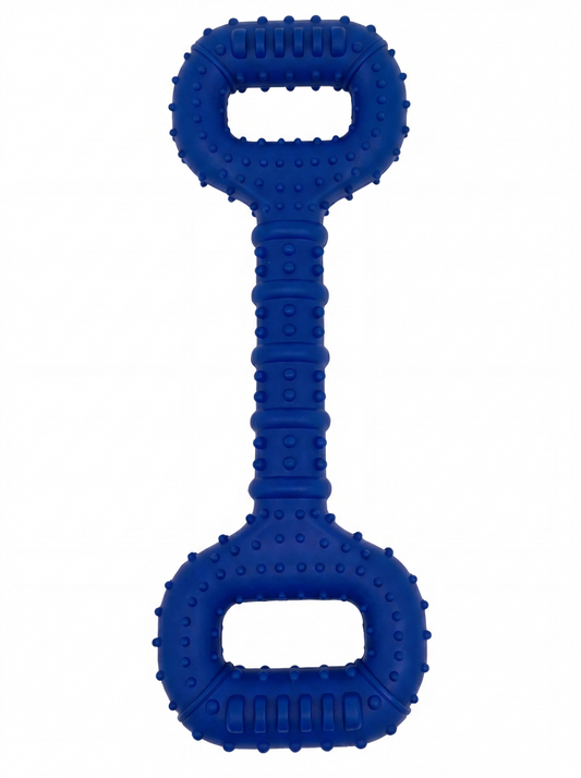 MISOKO Strong dog toy, nylon, bone-shaped, beef-scented, red, 18 cm