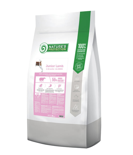 Alimento seco Nature's Protection para perros junior de todas las razas con cordero