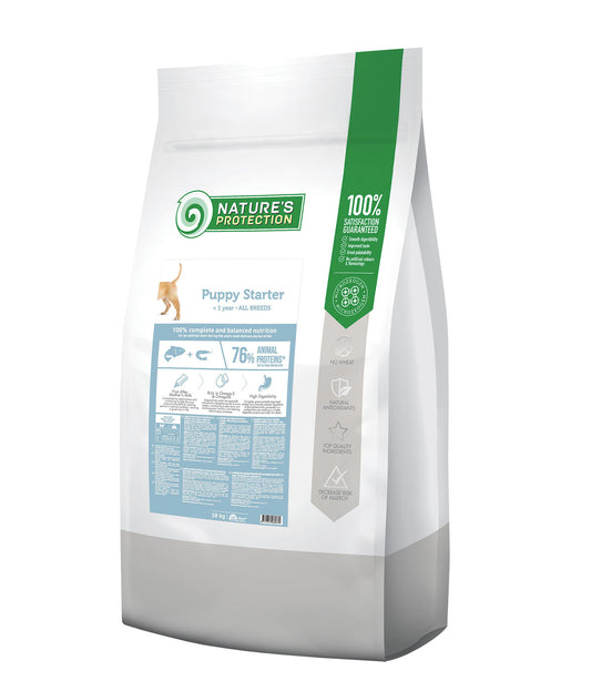 Nature's Protection Puppy starter Salmon with krill Up to 1 year All breeds food for dogs