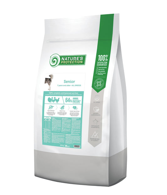 Nature's Protection dry food for senior dogs of all breeds with poultry