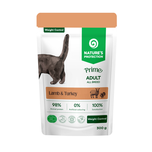 Nature's Protection Prime Weight Maintenance wet food for adult cats with lamb and turkey, 85 g