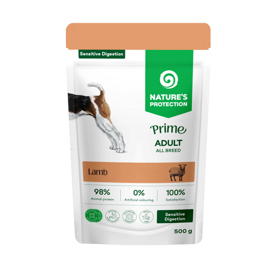 Nature's Protection Prime Sensitive Digestion märgtoit täiskasvanud koertele lambalihaga