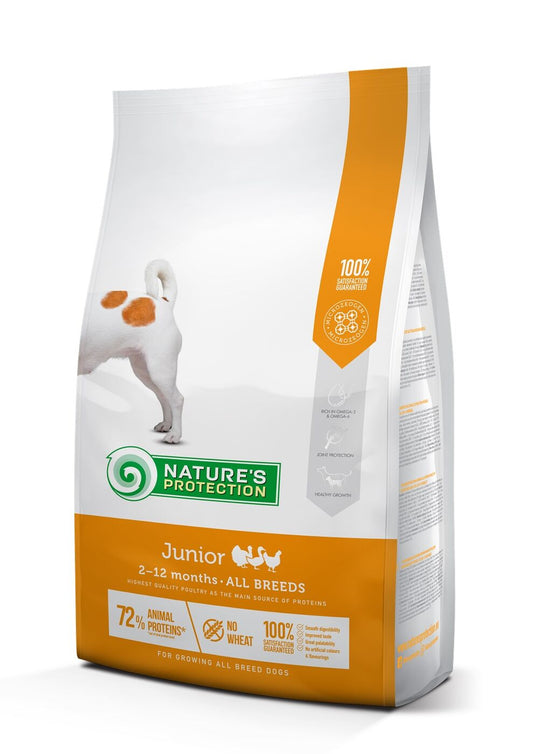 Nature's Protection dry food for junior all breed dogs with poultry
