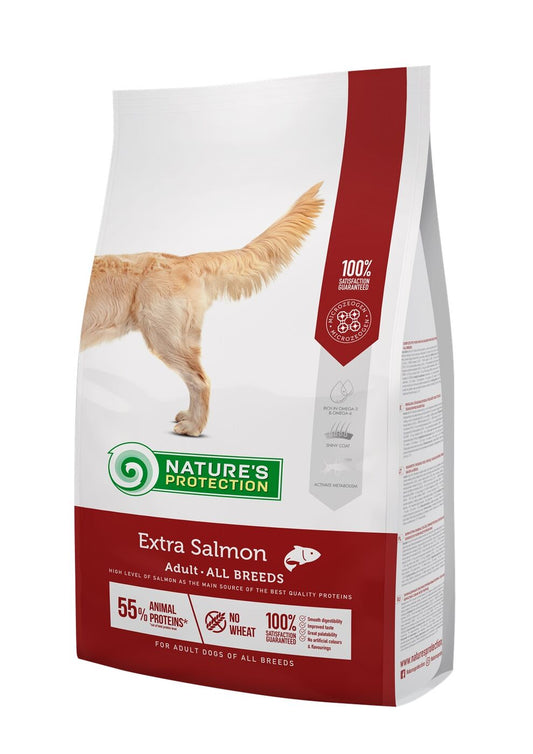 Nature's Protection dry food for adult dogs of all breeds with salmon