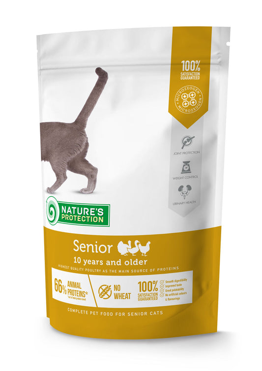 Nature's Protection dry pet food with poultry for senior cats