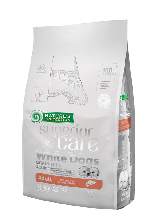 Nature's Protection Superior Care White Dogs Salmon Adult Small and Mini Breeds