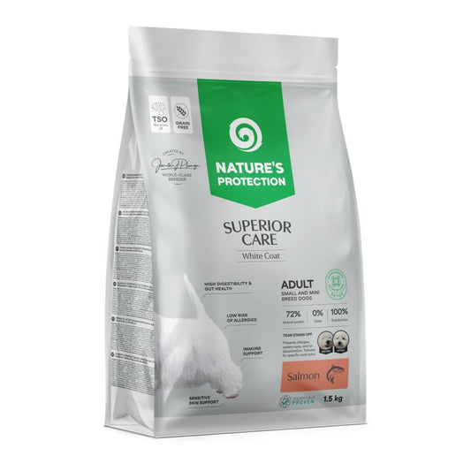 Nature's Protection Superior Care White Dogs Salmon Adult Small and Mini Breeds