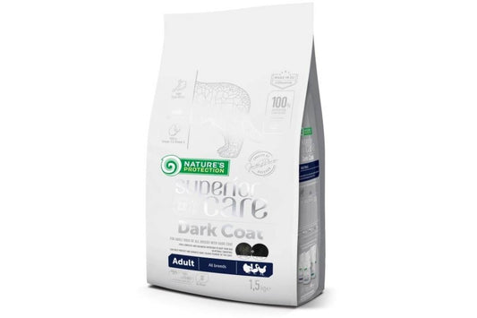 Dry Dog Food with Poultry for Adult Dogs of All Breeds with Dark Coats.