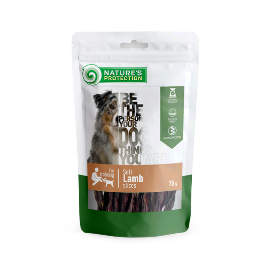 Nature's Protection snacks for dogs, soft lamb slices