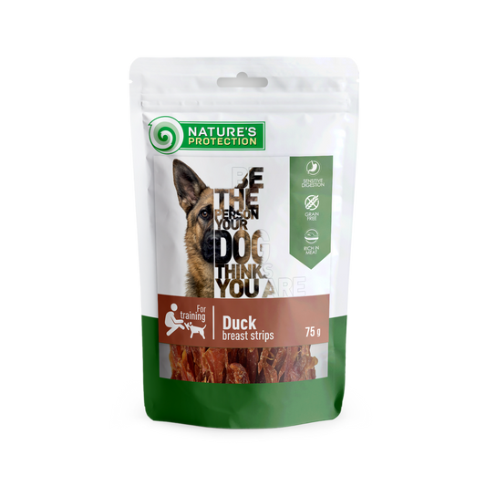Nature's Protection snacks for dogs, duck breast strips