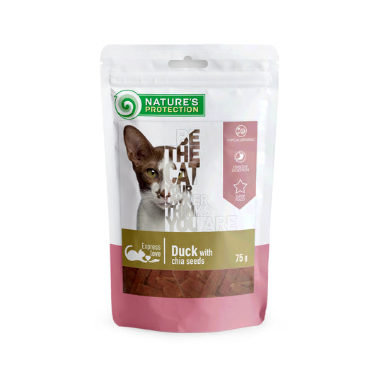 Nature's Protection snack for cats duck with chia seeds