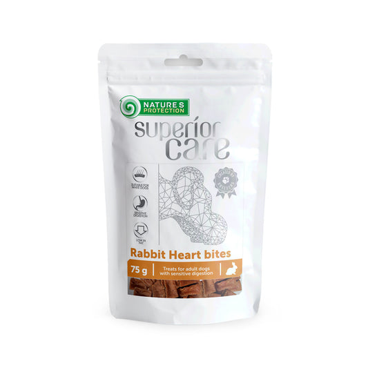 Nature's Protection Superior Care snacks for dogs rabbit heart bites