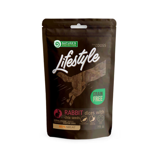 Nature's Protection Lifestyle dog treats – soft rabbit bites with Spanish sage seeds