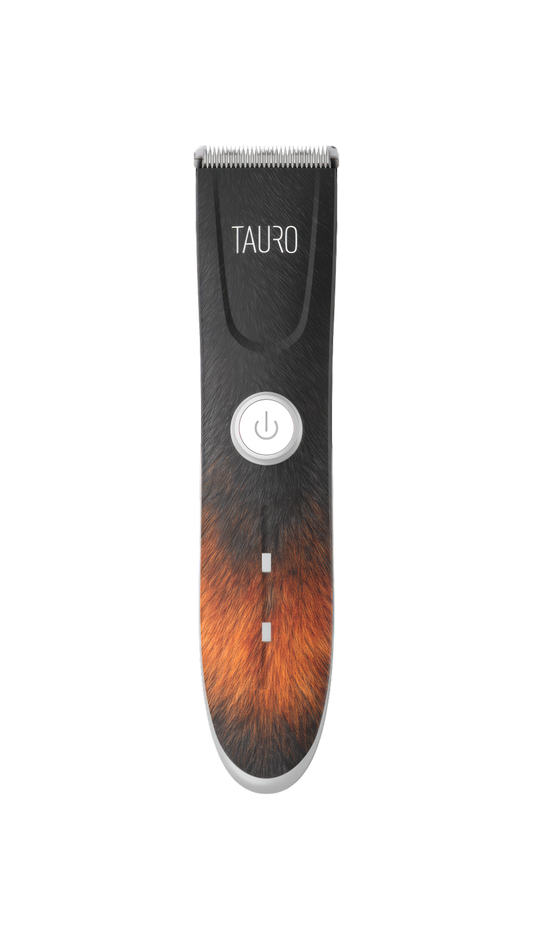 TAURO Professional pet grooming clipper L1+, black and brown coat design