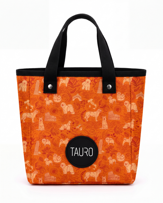 TAURO kompakt plejetaske til trimmer, temadesign, orange, 20 x 13 x 23 cm