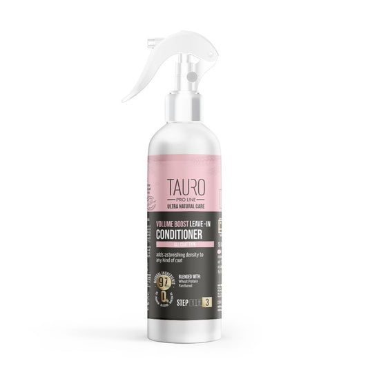 Spray après-shampoing sans rinçage Volume Boost TAURO PRO LINE pour chiens et chats, volume du pelage