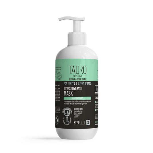 TAURO PRO LINE Ultra Natural Care For White & Light Coat Intense Hydrate mask for dogs and cats skin and coat
