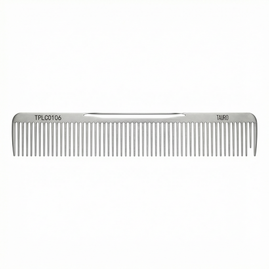 TAURO PRO LINE professional two-density grooming comb for coat grooming and shaping, stainless steel, 17 cm