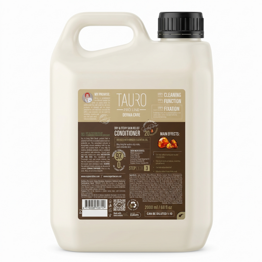 TAURO PRO LINE Derma Care Dry & Itchy Skin Relief Conditioner, coat surface care conditioner for dogs and cats, 2000 ml