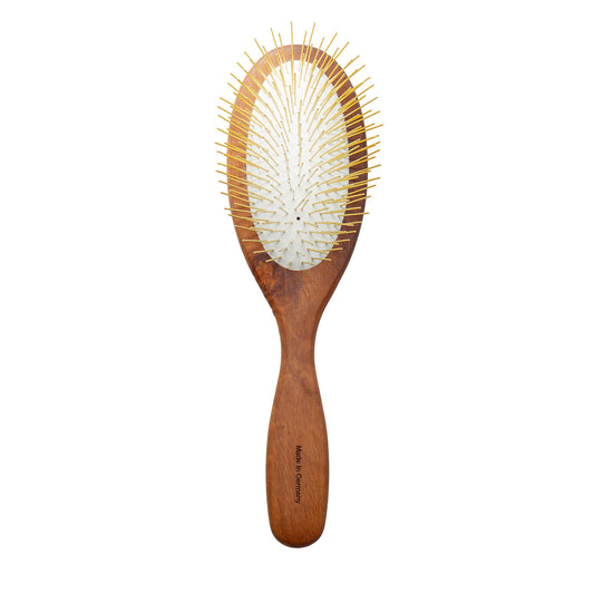 Cepillo Tauro Pro Line, madera de pera, marrón, forma ovalada, grande 23x6.3 cm