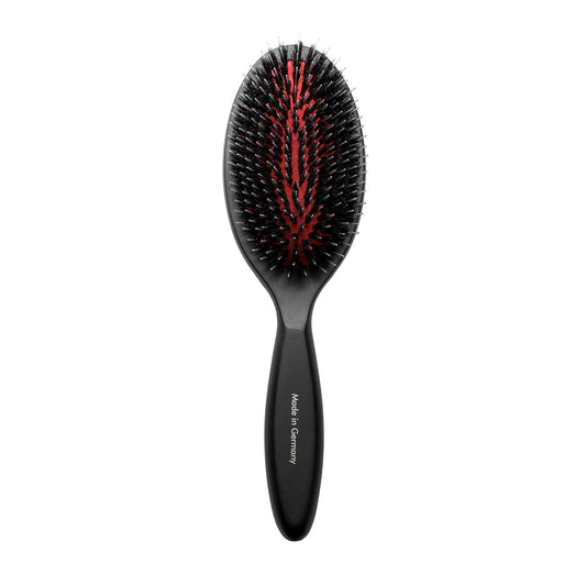 Tauro Pro Line Brush, beech wood, 16 mm boar bristles with nylon teeth, black, ova shapel