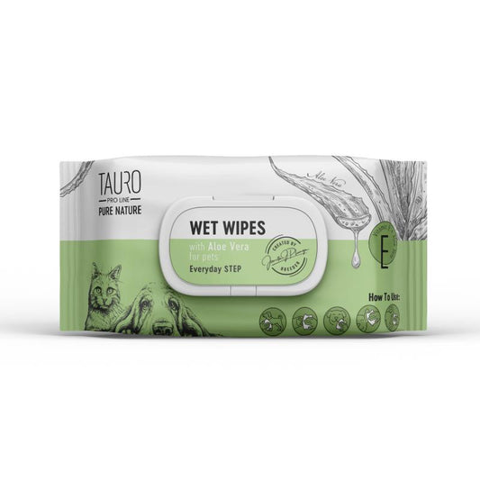 Tauro Pro Line wet wipes for dogs and cats coat care