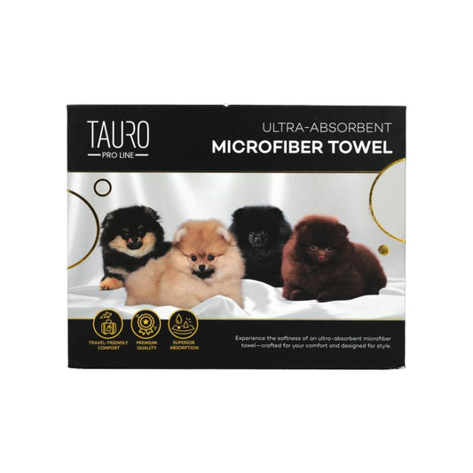 Tauro Pro Line microfiber towel, highly moisture-absorbing, 80x160 cm