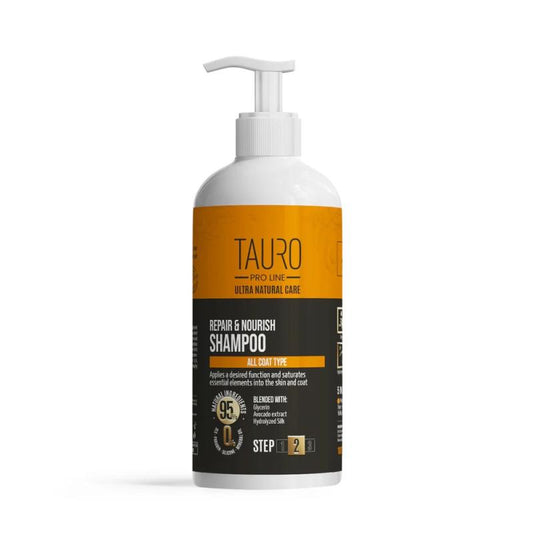 TAURO ULTRA NATURAL CARE Repair & Nourish Shampoo for dogs and cats, repairing, nourishing shampoo for coat and skin