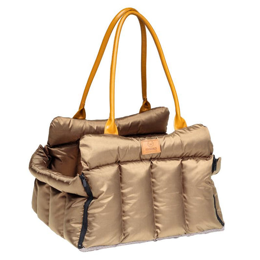 MISOKO pet carrier bag, open, Oxford fabric, light brown